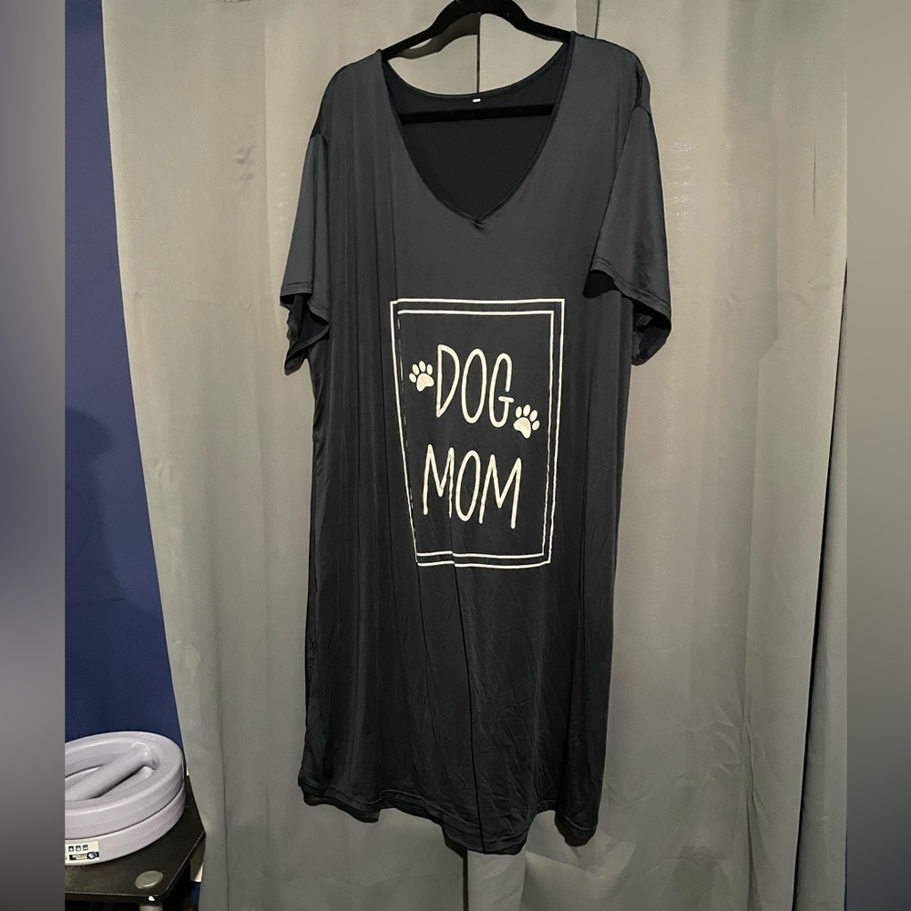 Super soft, silky -like dog mom night gown.